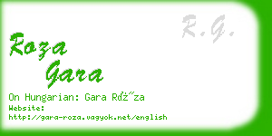 roza gara business card